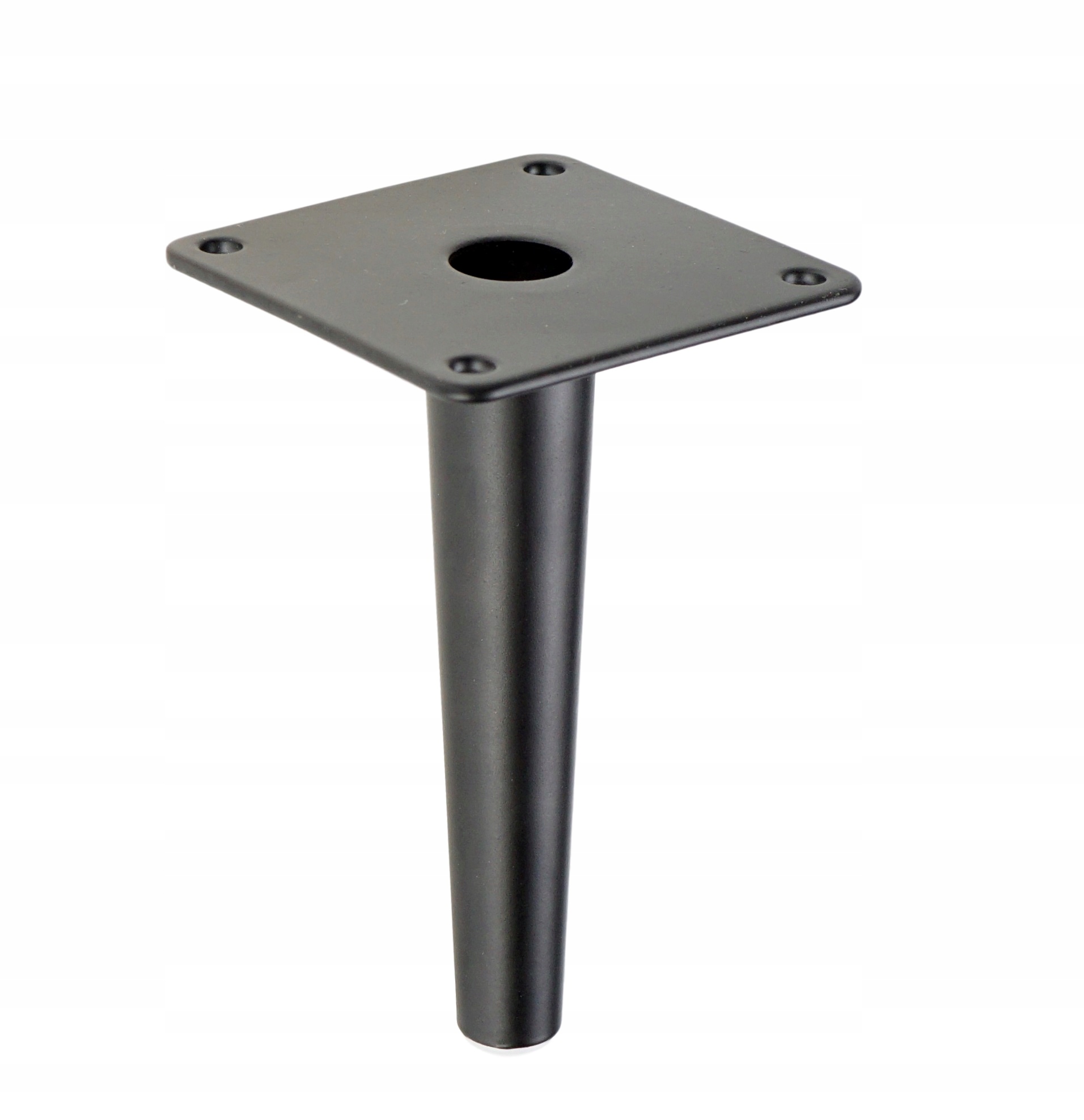 

Noga stalowa stożek 13 cm blacha montażowa, czarna