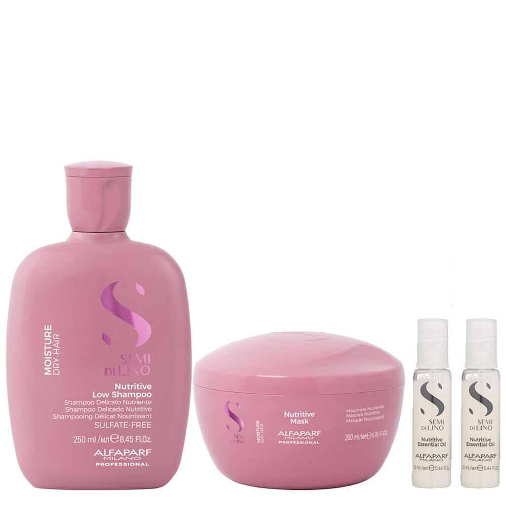 Alfaparf Semi di Lino Moisture hydratační sada šampon maska 2x ampule