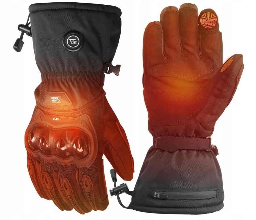 Kemimoto Rękawice grzewcze Motolyklowe z akumulatorem 2500mAh po zrwocie