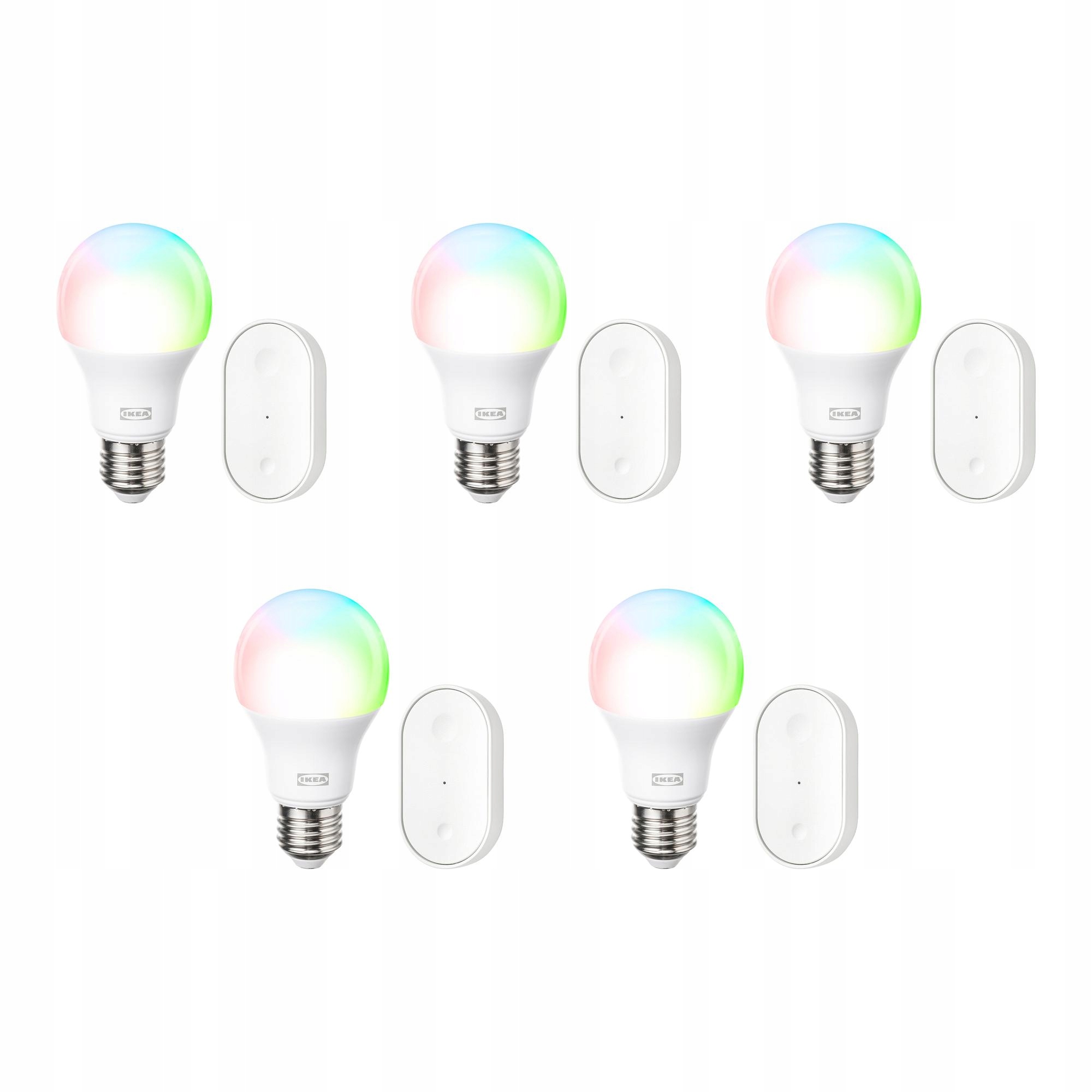 5 szt. Zestaw Startowy Smart Żarówka Led E27 Barwne i Białe