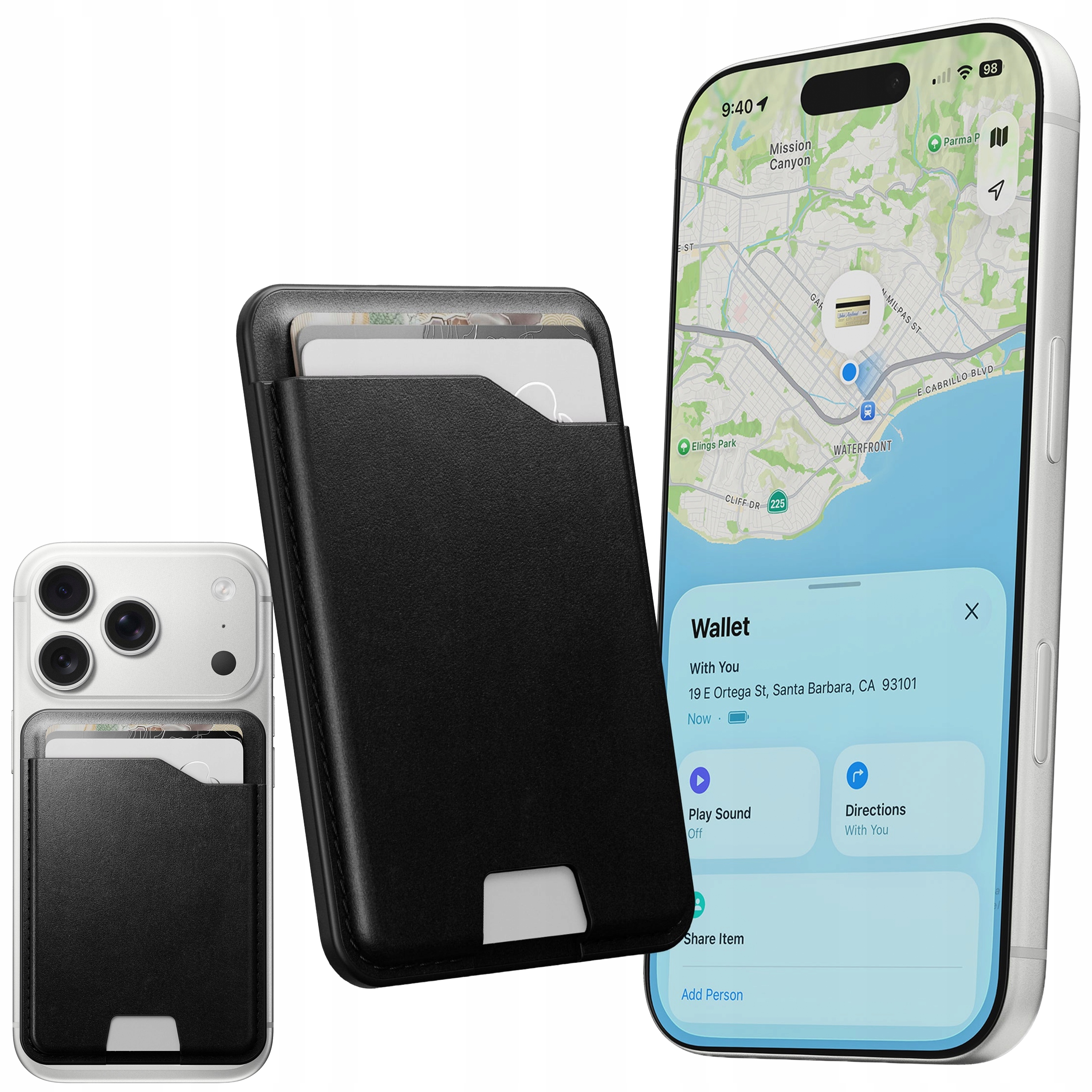 Nomad Leather Mag Wallet Portfel Skórzany MagSafe z Lokalizatorem Apple