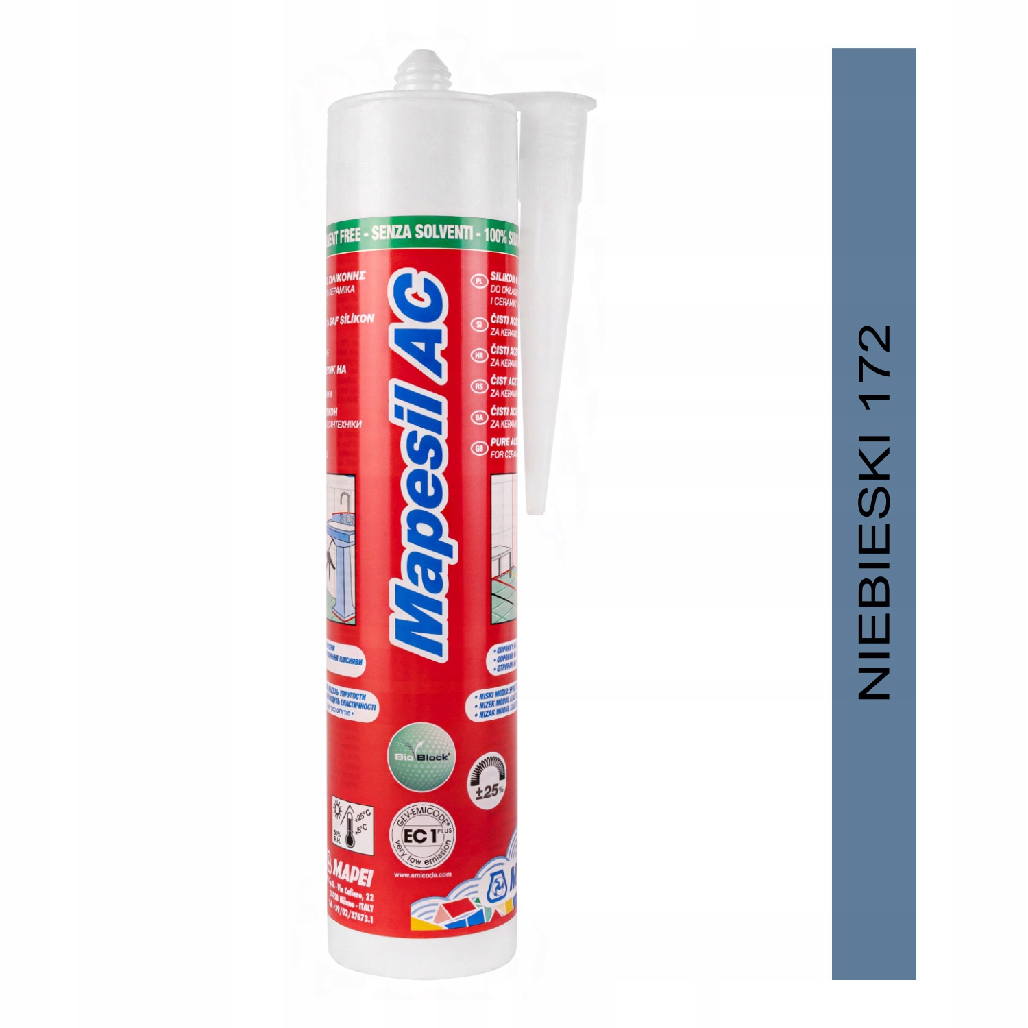 

Silikon Mapei Mapesil Ac niebieski 172