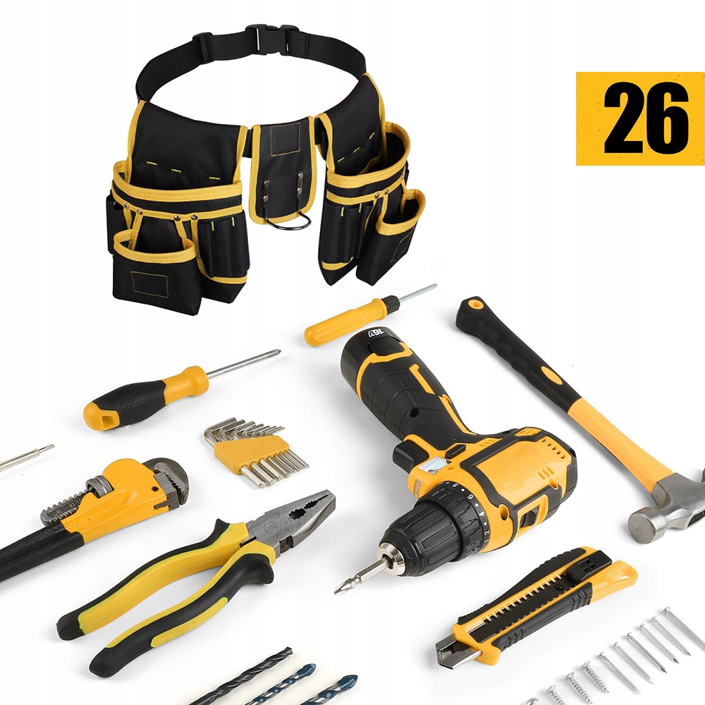 PAS MONTERSKI NARZĘDZIOWY 26 KIESZENI MAGNETYCZNY PAS NARZĘDZIOWY Marka bez marki