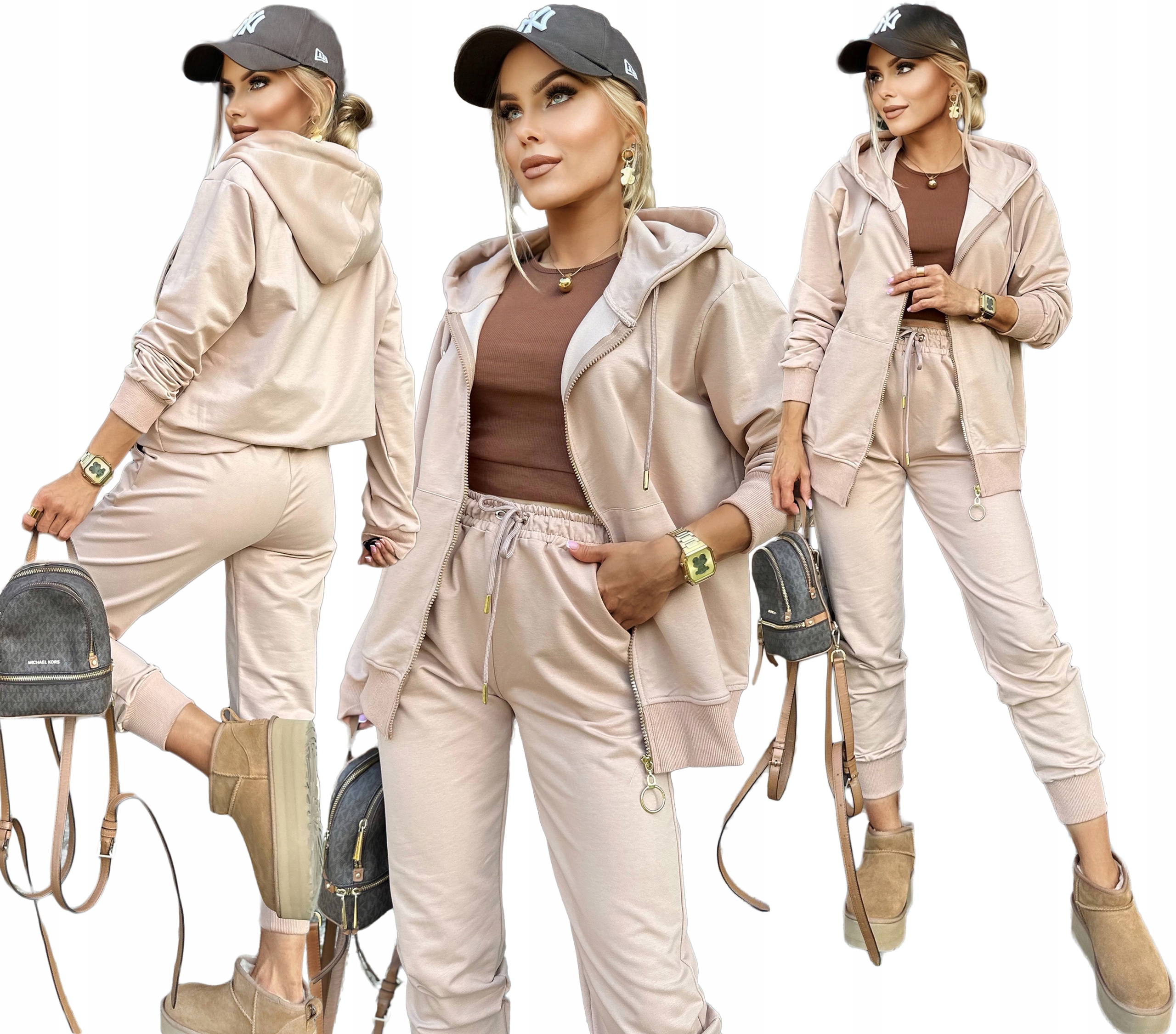 Dámská bavlněná tepláková souprava Teplákovka rozepínací mikina L/XL Rita