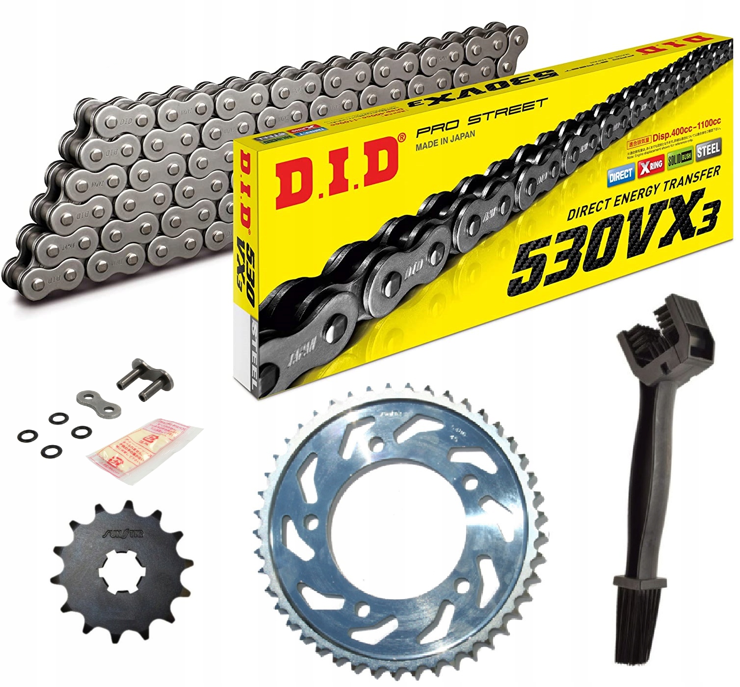 ZESTAW NAPĘD-OWY DID+SUN YAMAHA FZ1 2006-2014