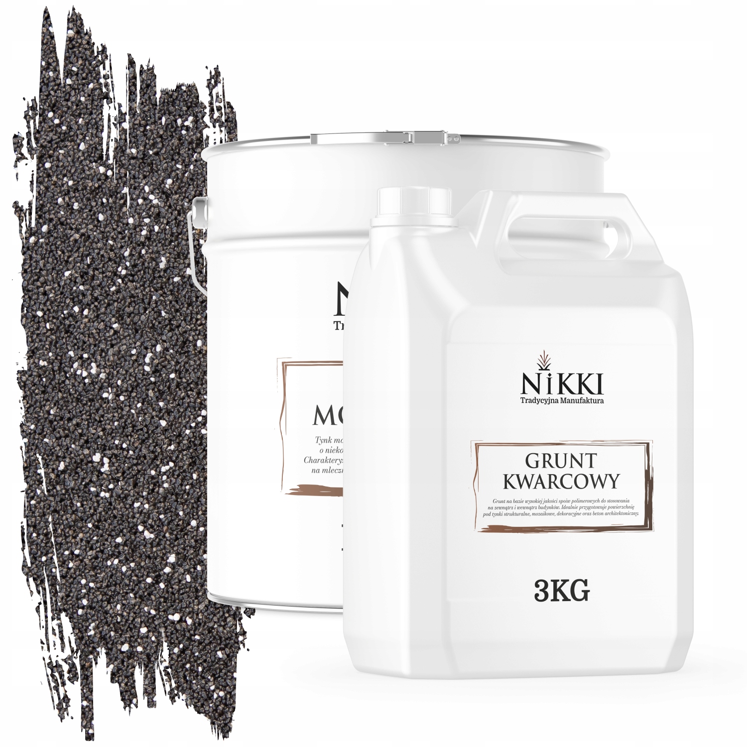 Mozaiková Živicová Omietka Čierna Škvrnitá Bielou M43 Sada 12,5 Kg Základný Náter