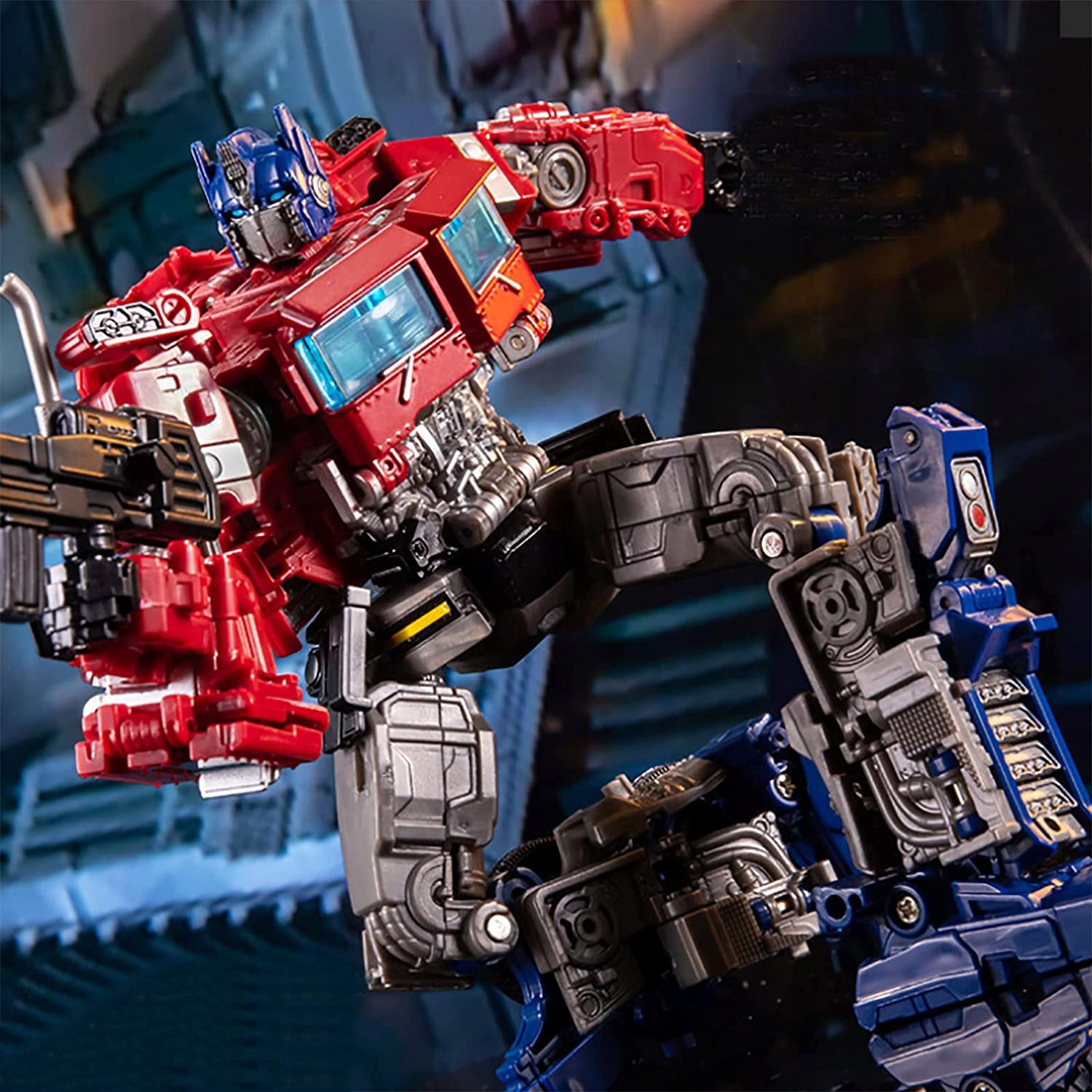 SAMOCHODOWYCH ROBOT ZABAWKA - AUTOBOT FIGURKA Z RUCHOMYMI KOŃCZYNAMI 180MM Materiał plastik