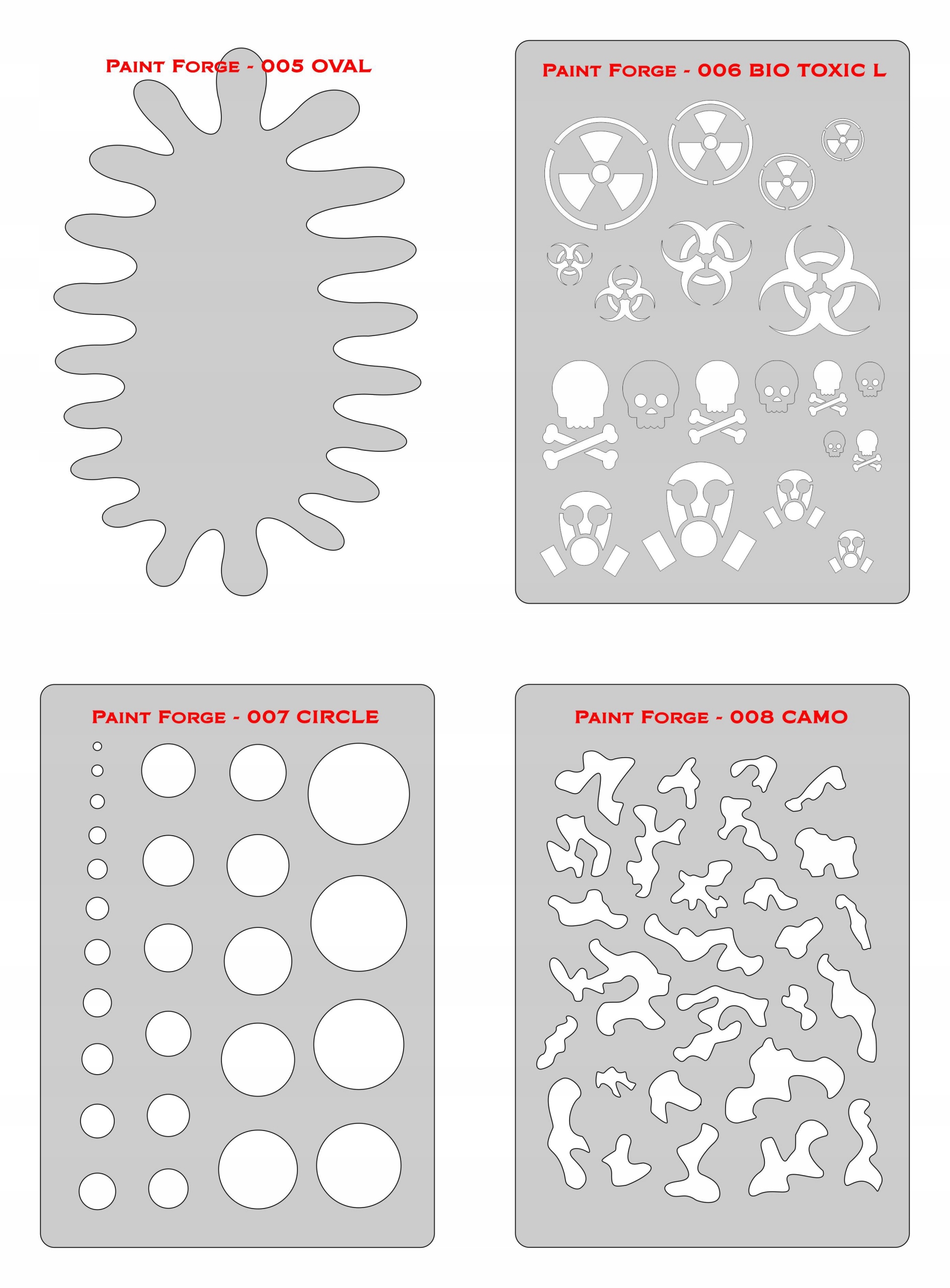 Wzornik szablon Paint Forge 009 M LINES Rodzaj podstawka