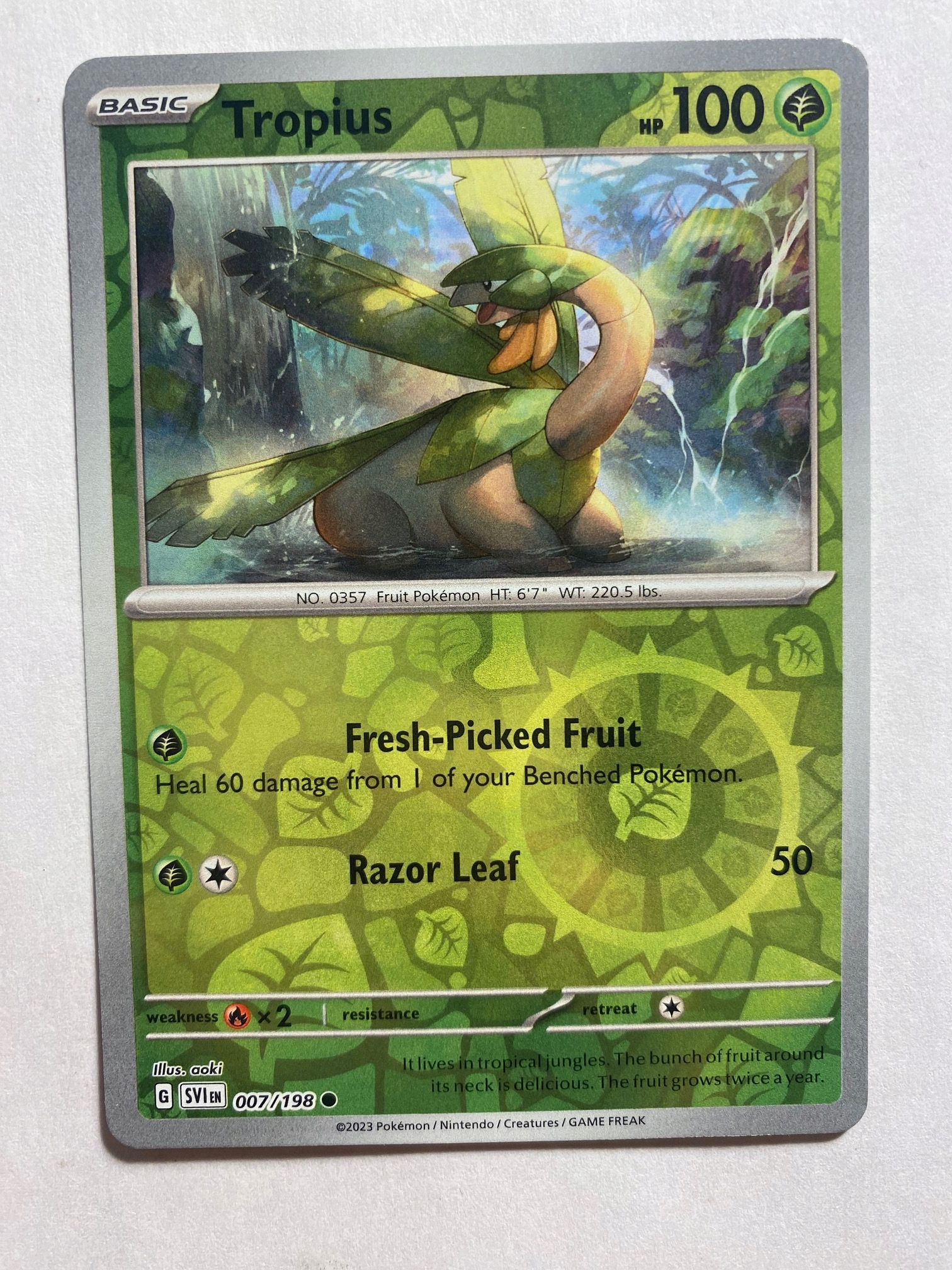 Scarlet & Violet reverse 007/198 Tropius