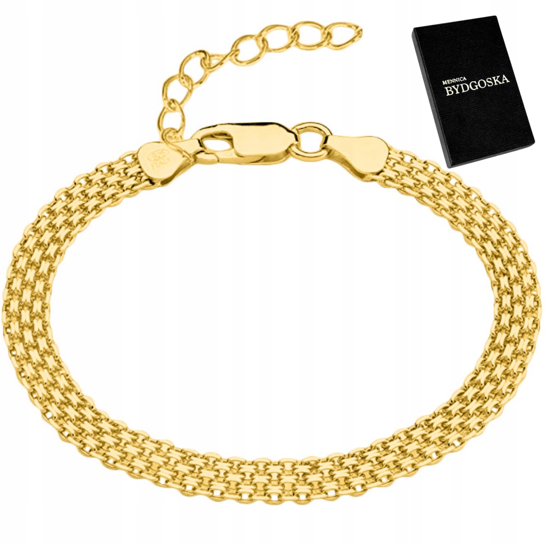 Stříbrný dámský náramek celebrity stříbro o ryzosti 925, pozlacený, elegantní