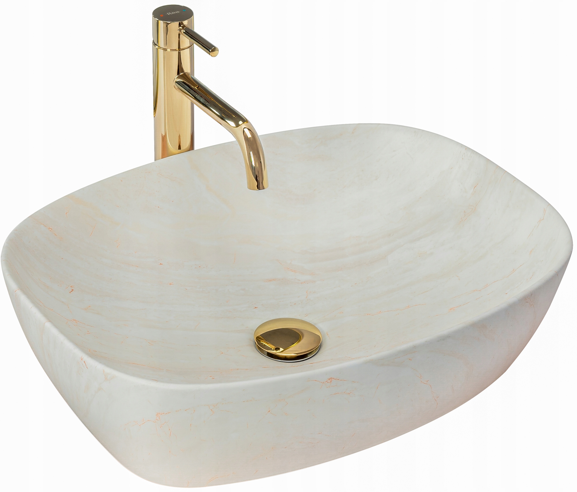 

Umywalka Ceramiczna Nablatowa Freja Ivory Mat Wzór