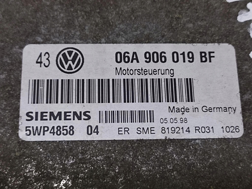 VW GOLF IV 1.6 SR control unit of the engine 06A906019BF