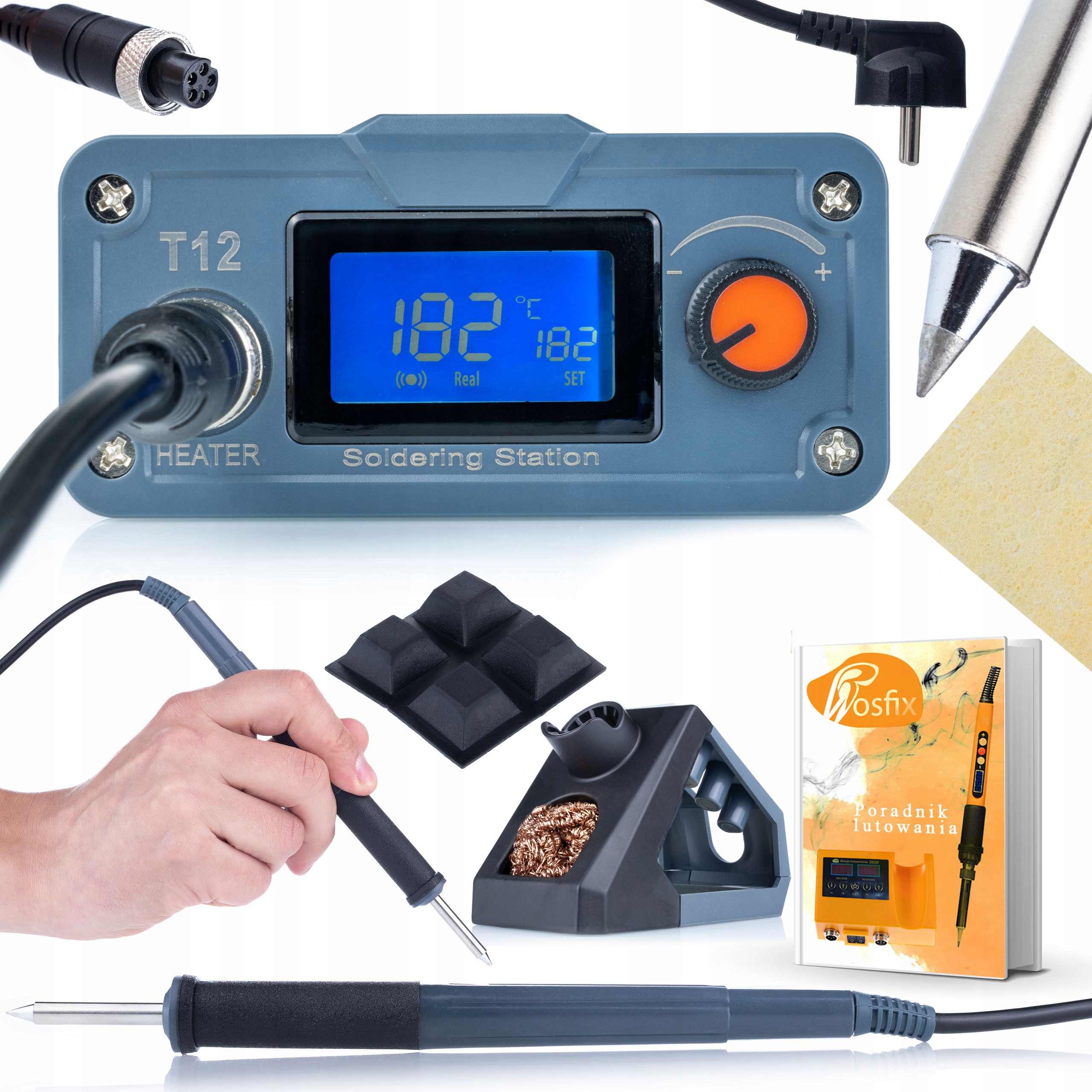 PRECYZYJNA STACJA LUTOWNICZA NA GROTY T12 Z WBUDOWANĄ GRZAŁKĄ ROSFIX OLED