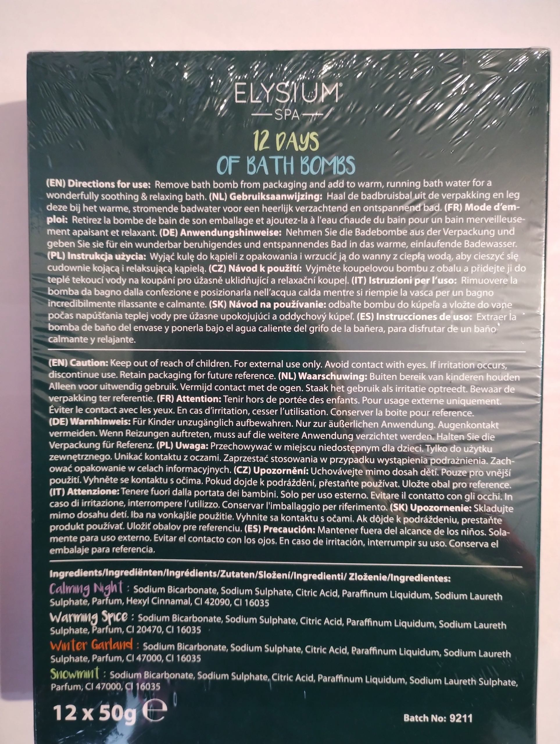 ZESTAW PREZENTOWY 12x ZAPACHOWA KULA MUSUJĄCA DO KĄPIELI ELYSIUM SPA INDIA Stan opakowania oryginalne