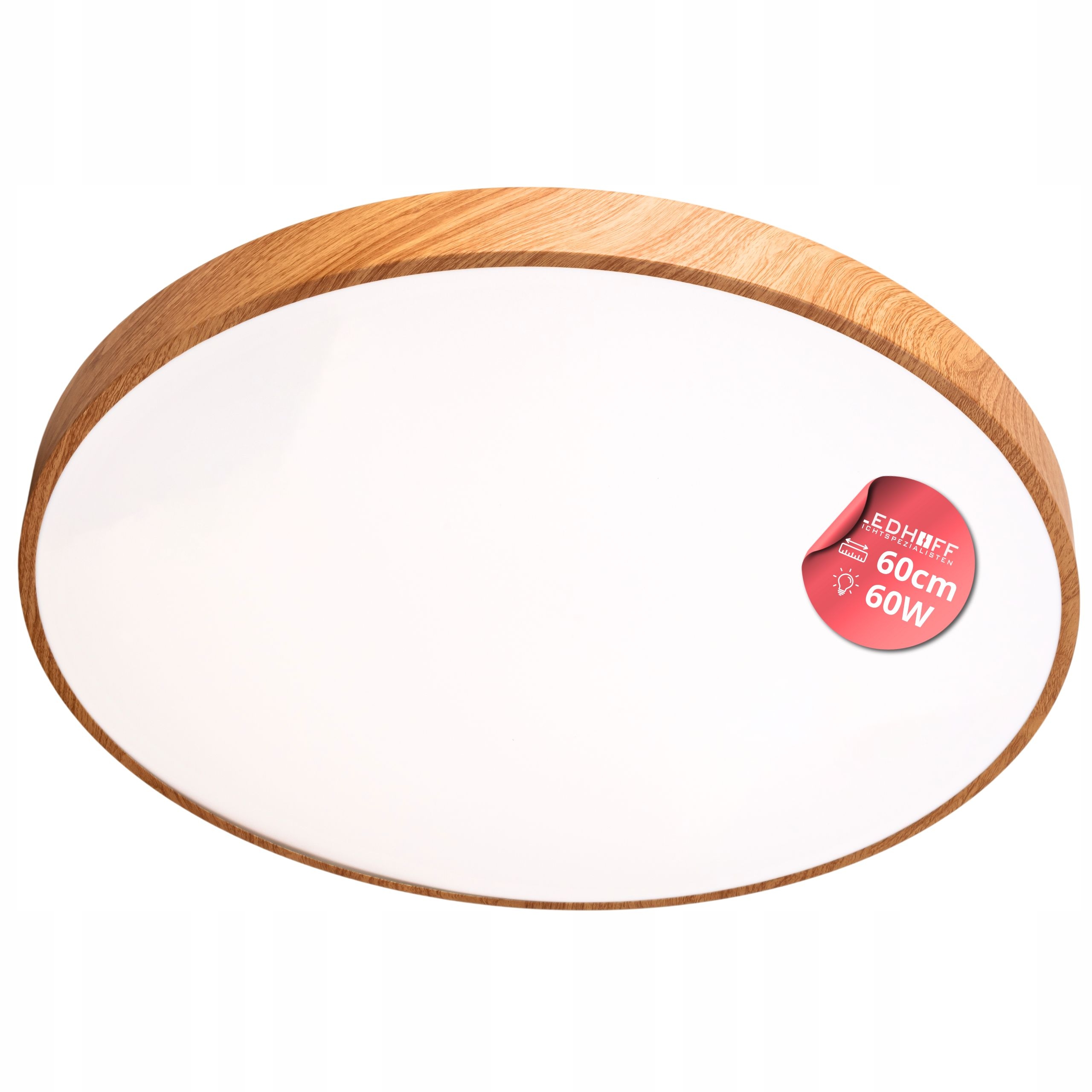 Stropní Svítidlo Led Stropní svítidlo do Velkého Pokoje 60 cm Dřevo do obývacího pokoje Přírodní