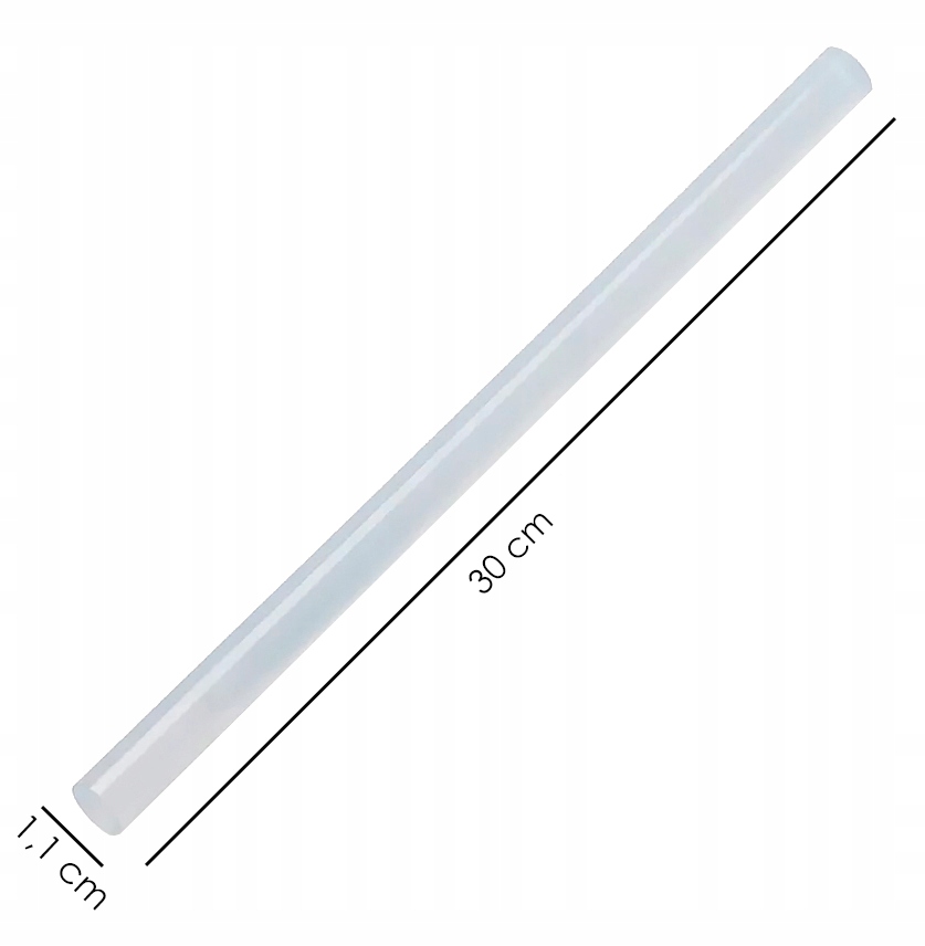 KLEJ DO PISTOLETU NA GORĄCO 11mm WKŁADY ZAPAS 1kg Długość 300 mm