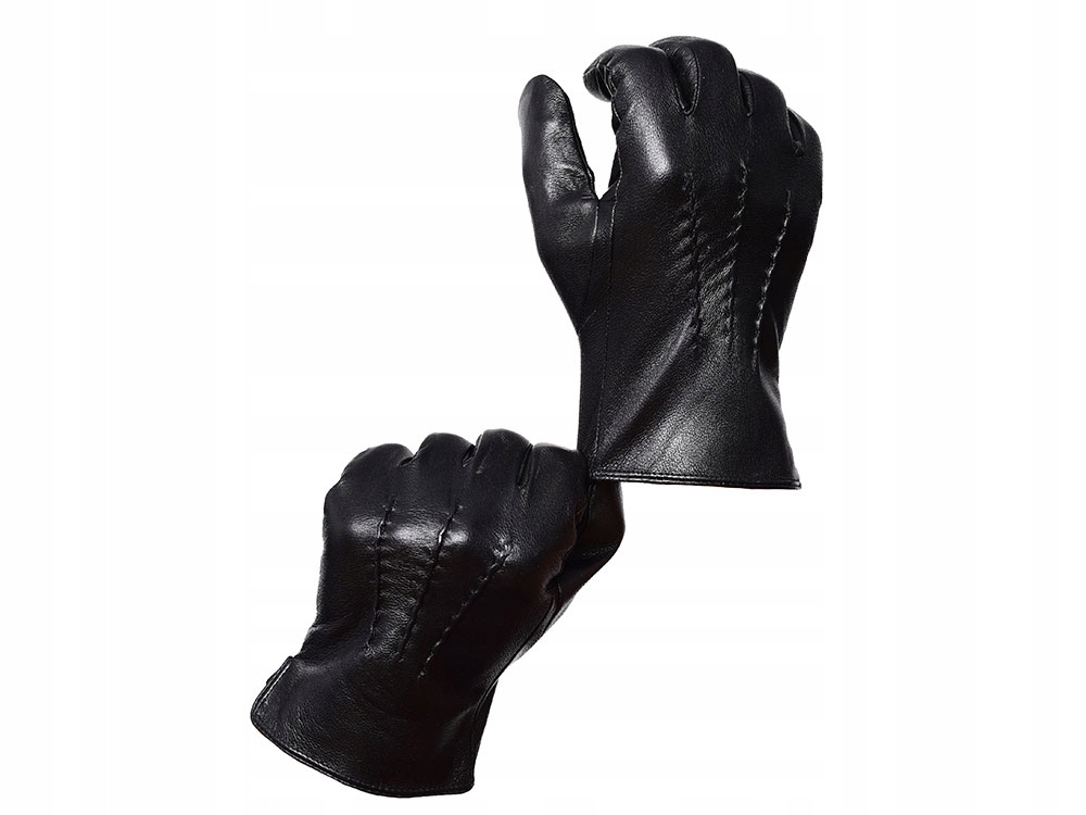 RĘKAWICZKI SKÓRZANE MĘSKIE OCIEPLANE SKÓRA CZARNE Płeć mężczyzna