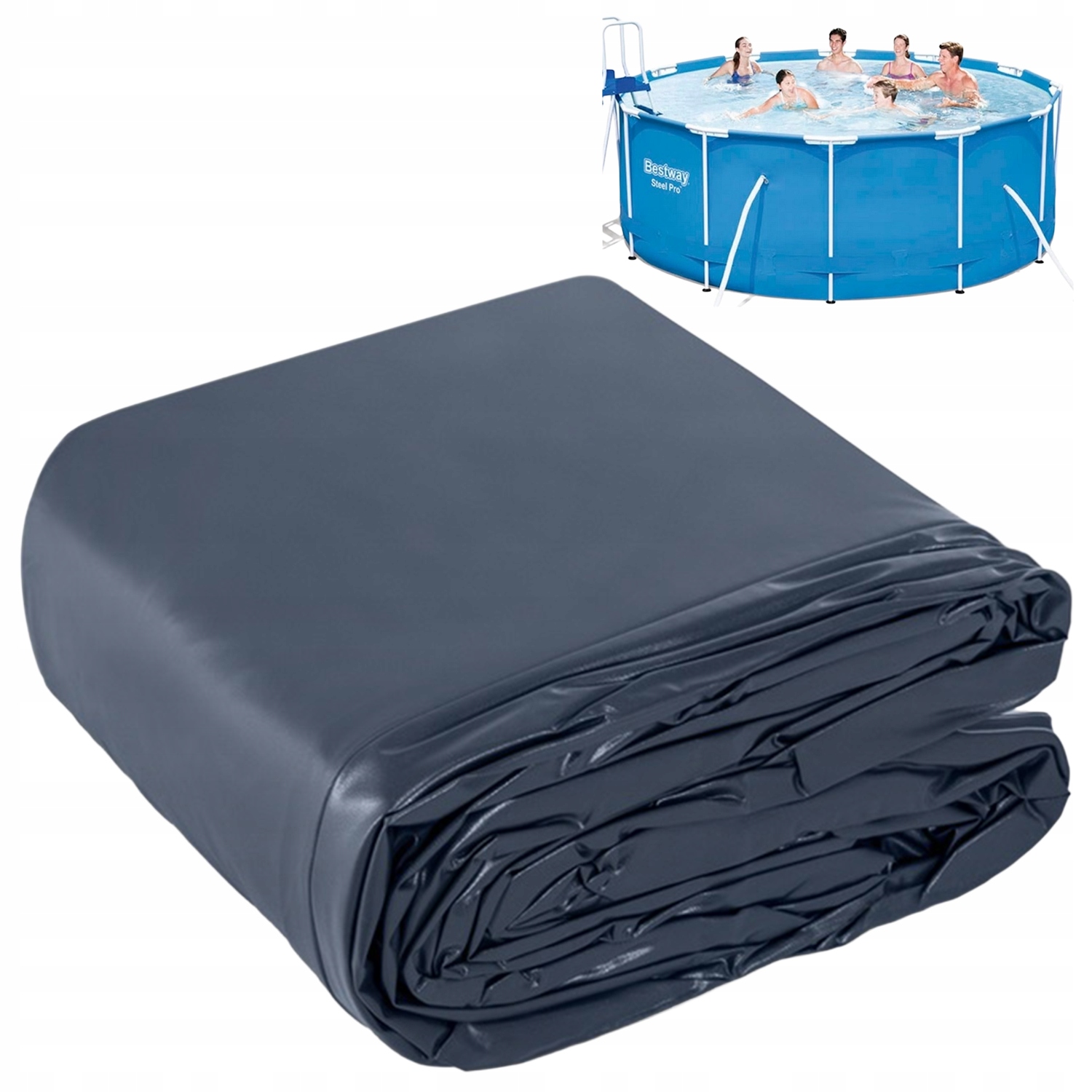 Skládací krycí plachta bazénu a ochranný kryt na bazén Steel Pro 457x122 Bestwa