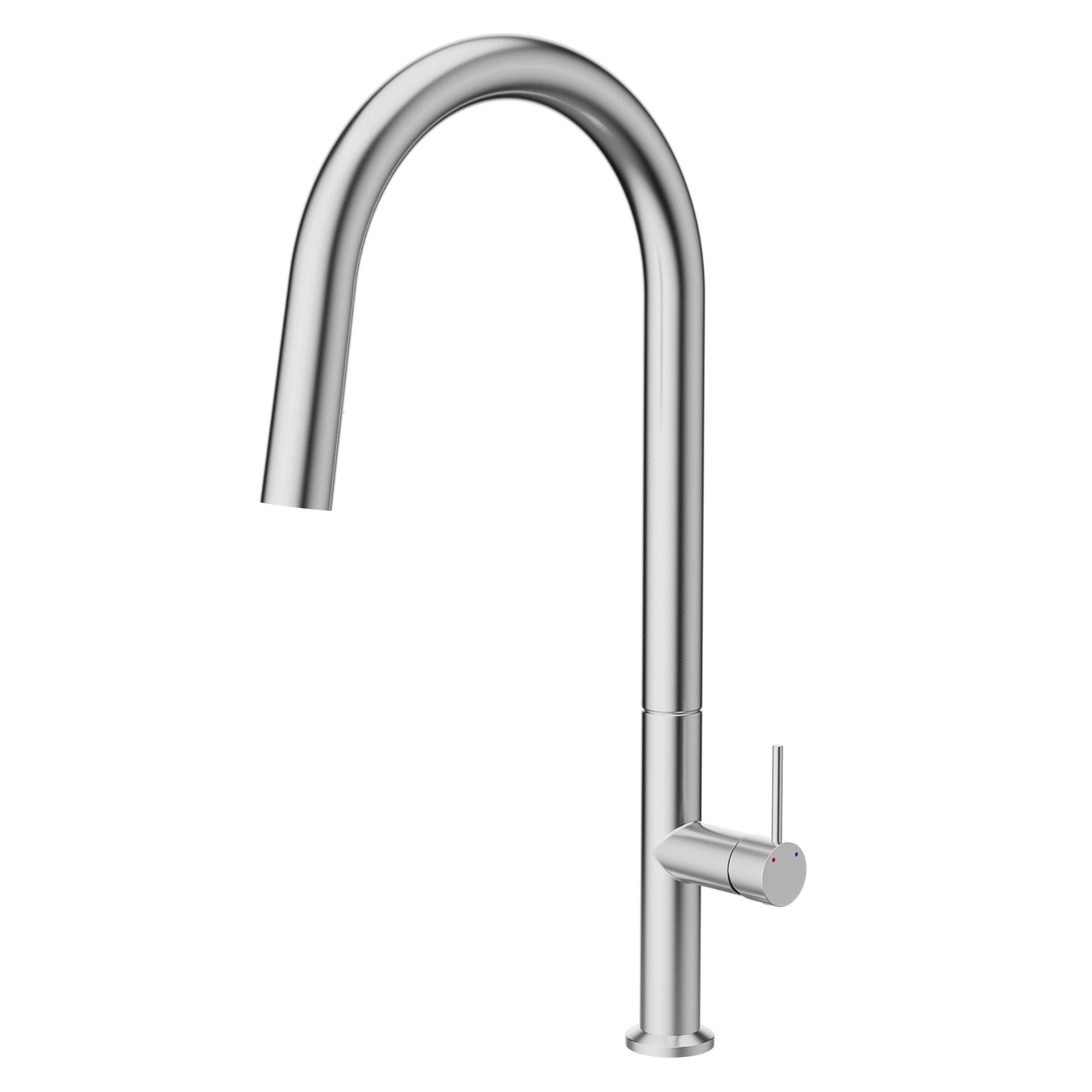 Kuchynská Batéria Inox Brúsená S Výsuvným Výtokom, Výška 455 MM