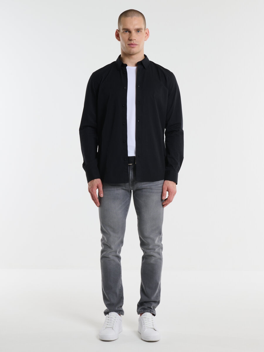 Big Star pánská košile casual s dlouhým rukávem, slim bavlna, velikost 3XL
