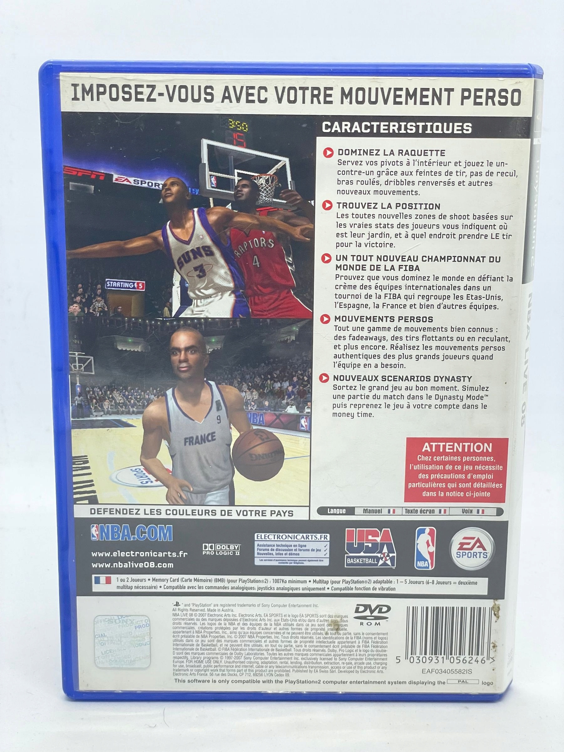 Gra NBA Live 08 PS2 (FR) Tematyka sportowe