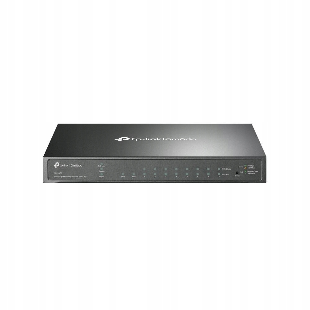 Prepínač Omada 10-portový Gigabit Smart 8x PoE+ P05323-001, SG2210P