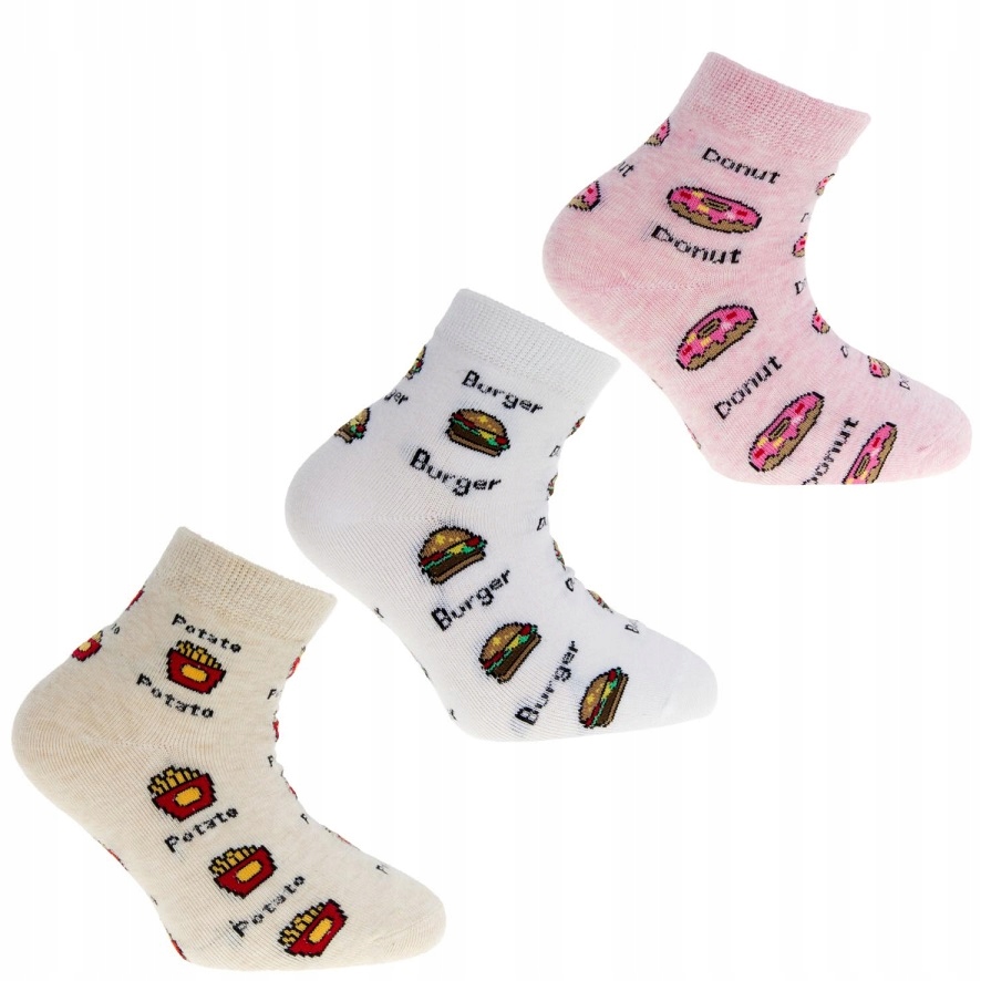 

3x Skarpetki dziewczęce kolorowe Moraj 31-34