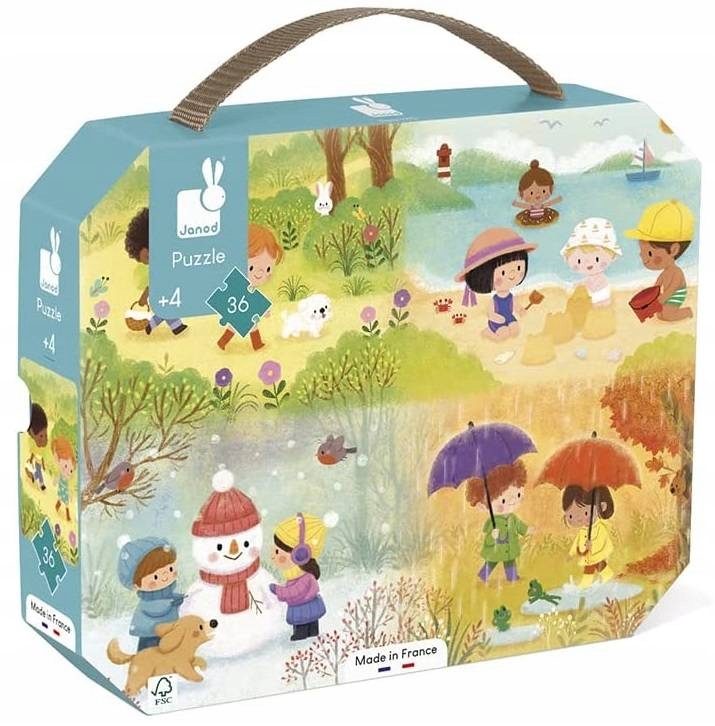 

Janod Puzzle W Walizce Pory roku 36 Elem J02602