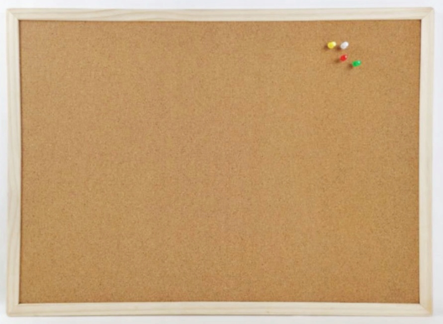 TABLICA KORKOWA 30x40 CM DREWNIANA RAMA DO PRZYPINANIA NA ŚCIANĘ DLA DZIECI