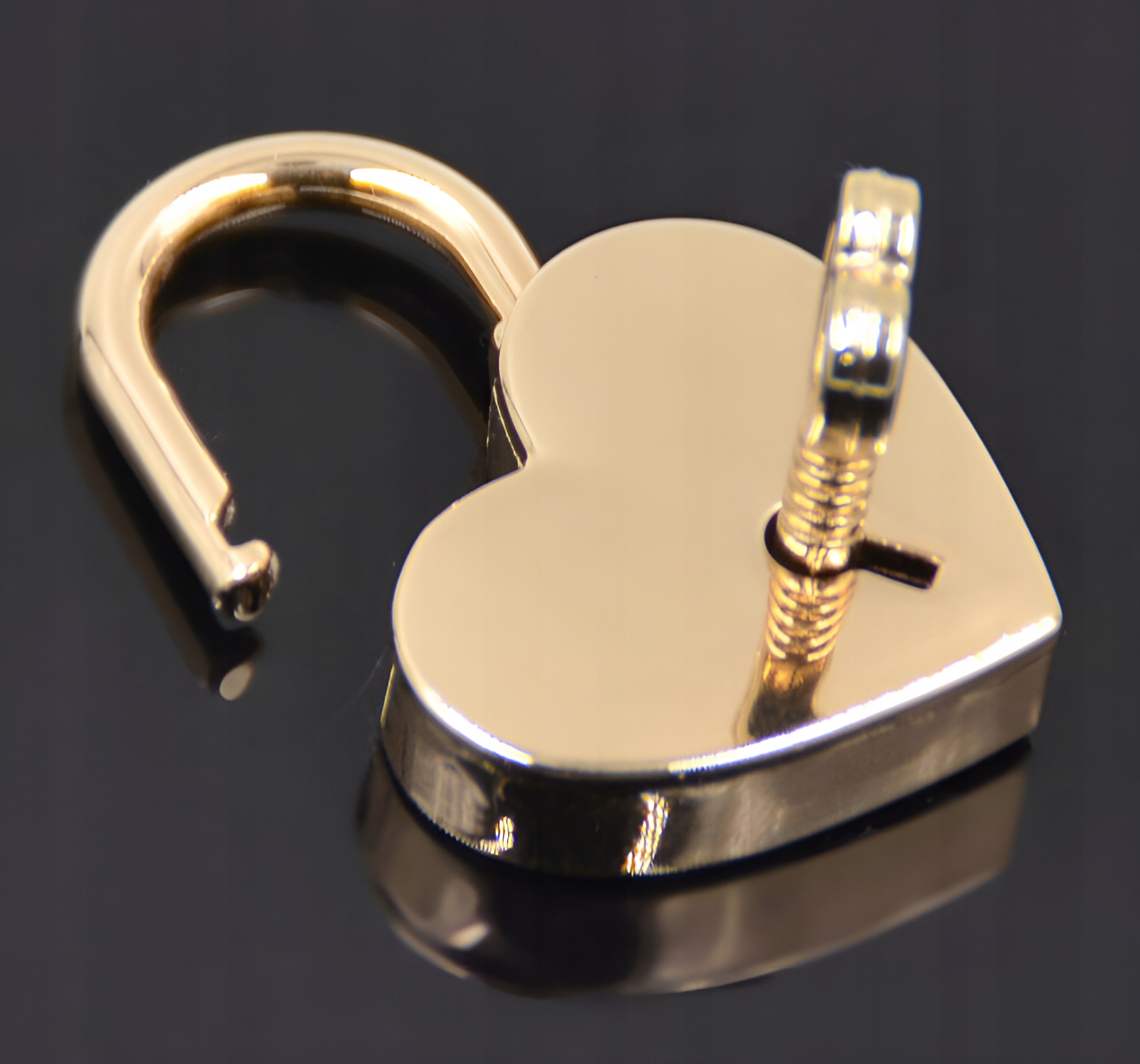 Kłódka miłości SERCE most walentynki ZŁOTA prezent pudełko prezentowe Kod producenta Styl24nadrukikłodka