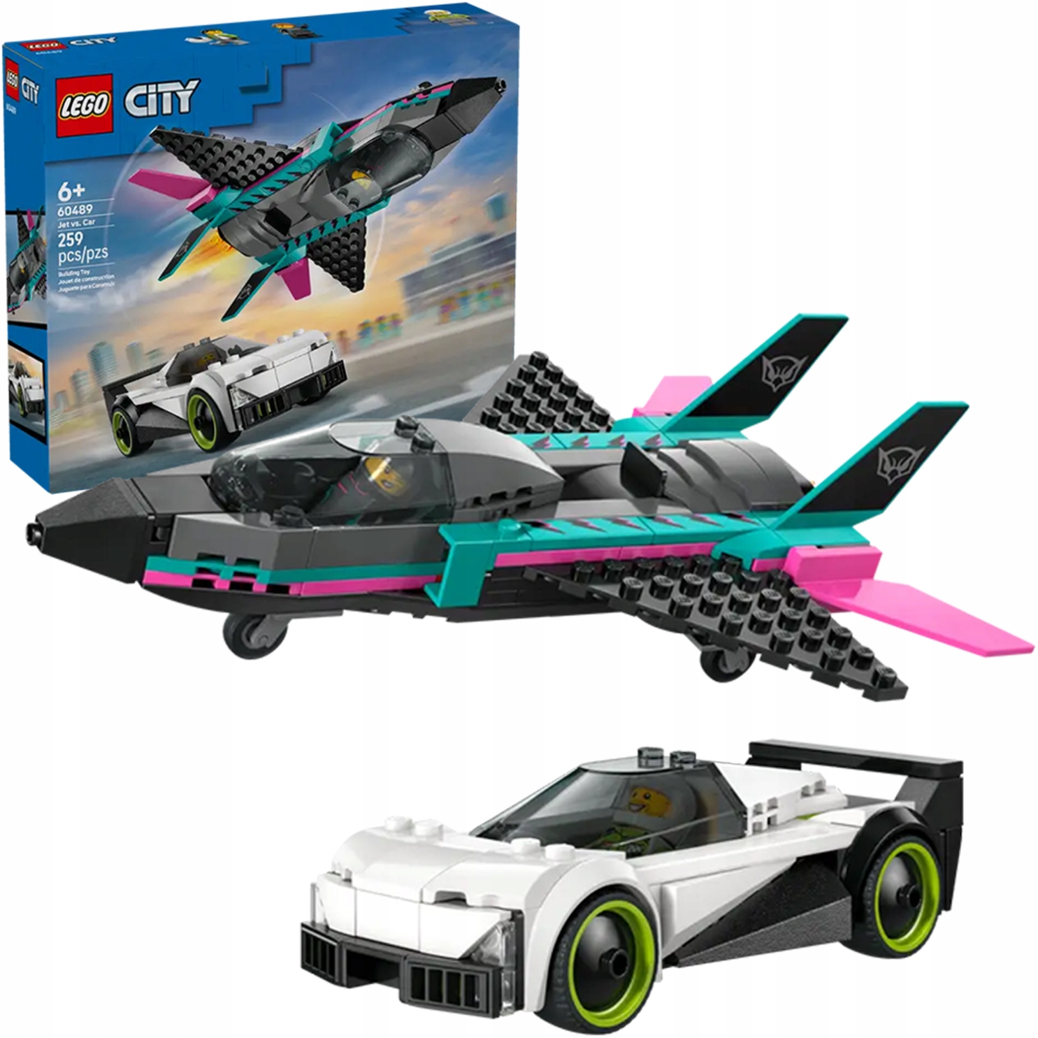 Lego City Letadlo vs. Auto 60489