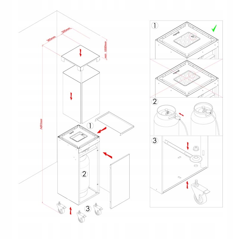 Ogrzewacz tarasowy Kominek gazowy Faro Czarny + Pokrowiec Planika EAN (GTIN) 5905575471291