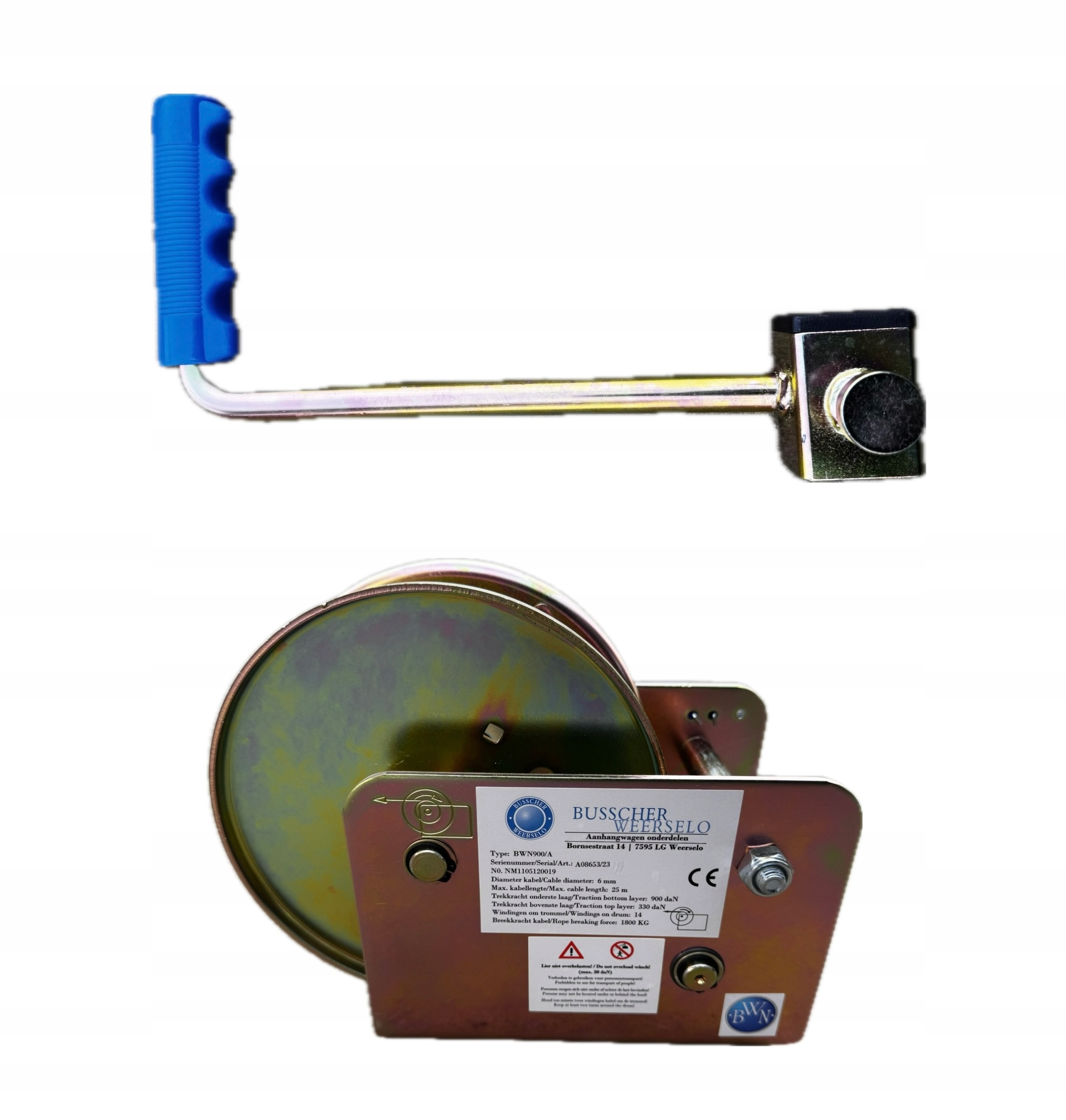 Bwn 900A ruční naviják, naviják s klikou 900 kg Busscher