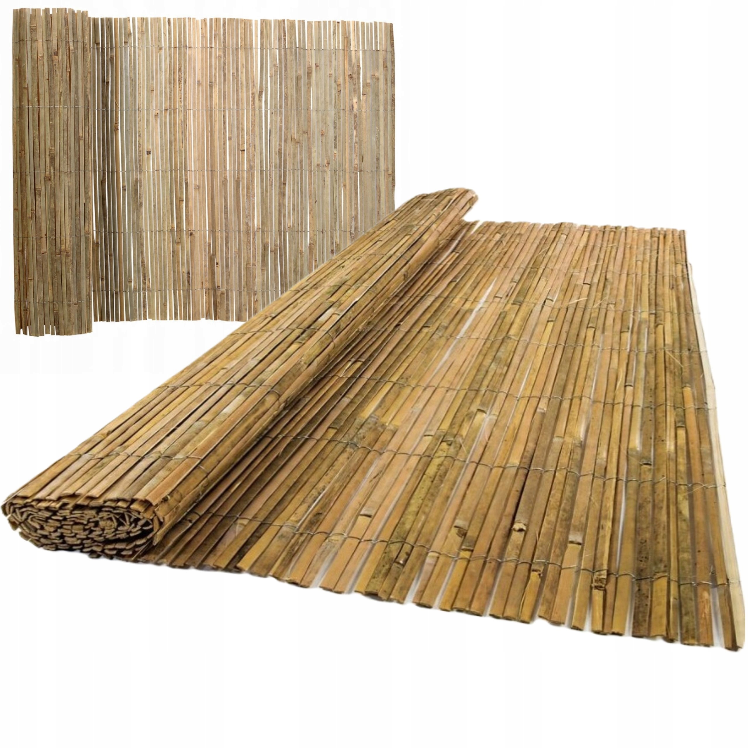 Bambusowa osłona na płot balkon mata 100 x 300 cm bambus