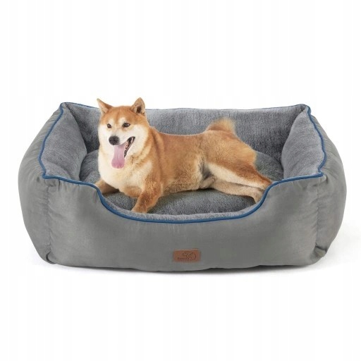 Levně Pelíšek pro psa kočku Pohovka Postel Kotec Voděodolná 63×53×20 cm Šedá