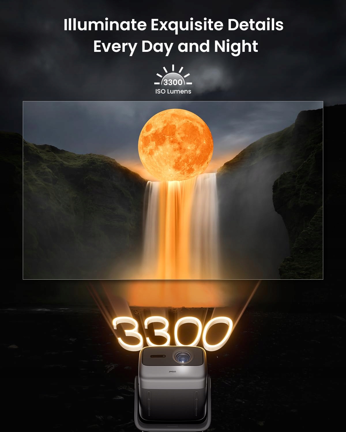 JMGO N1S Projektor 4K Laser 3300 Lumen HDR10 300" 3D Dolby Digital Plus — miniatura 2