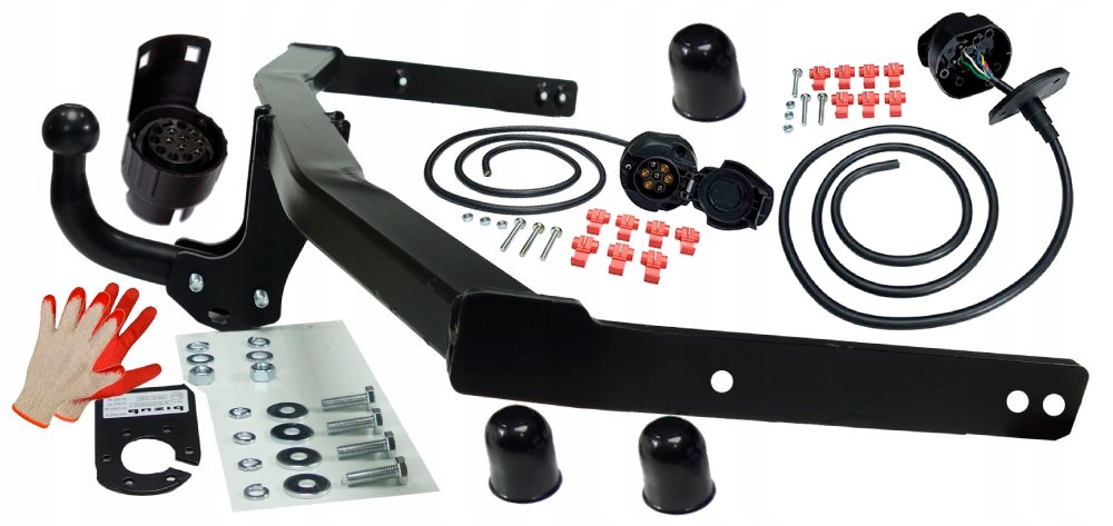 1650kg/100kg HAK HOLOWNICZY+WIĄZKA +ADAPTER7PIN13P do SEAT ALTEA+XL 2004-15 Uciąg 1650 kg