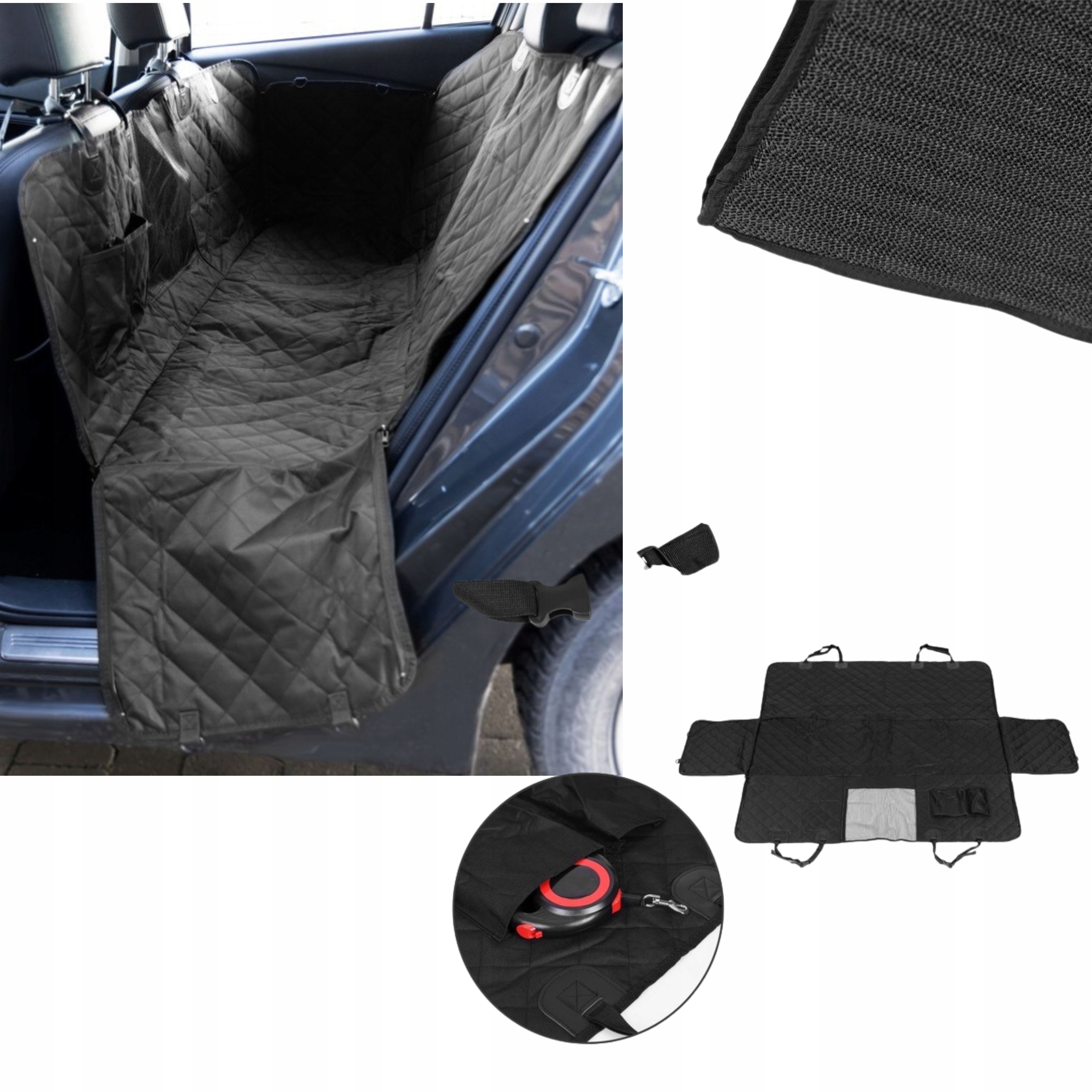 Automobilová podložka pro psa/kočku na zadní pohovku 208 x 144 cm voděodolná