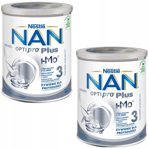 2xNAN OPTIPRO PLUS 3, 2x800g - MLEKO MODYFIKOWANE PO 1 ROKU / 31.07.2026r