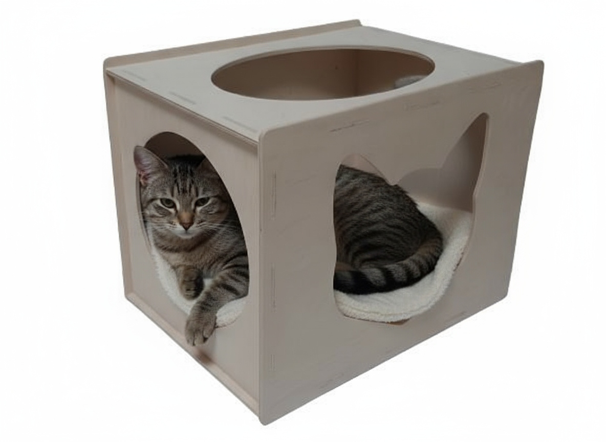 Závěsný domeček, budka pro kočky na zeď