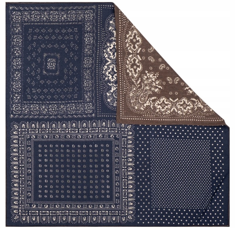 Dvoustranná vlněná šála Paisley Jarní šátek na krk Šála 90x90 cm