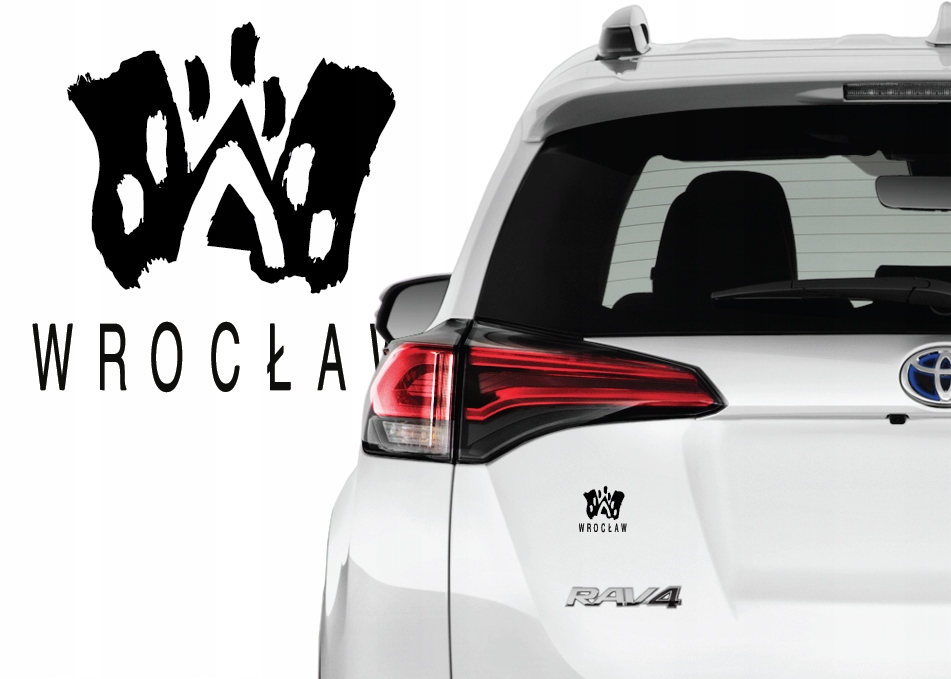 Naklejka na samochód Wrocław logo miasta Wrocławia miasto spotkań