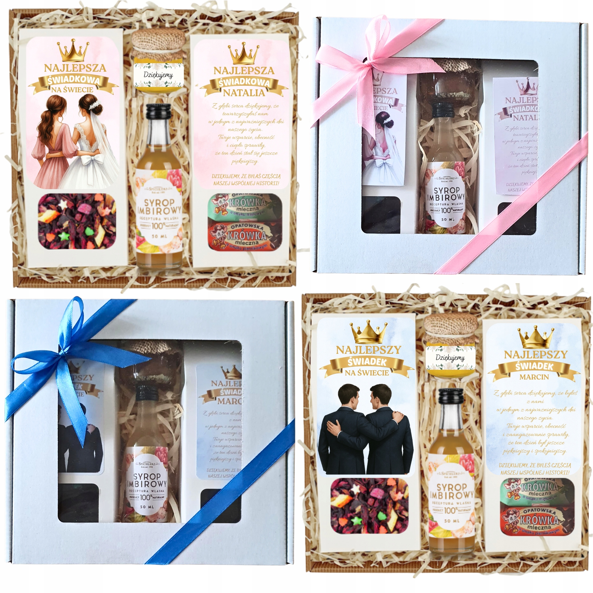 Poděkování Svědkům Personalizovaný Dárkový Box Pro Svědka A Svědkyni