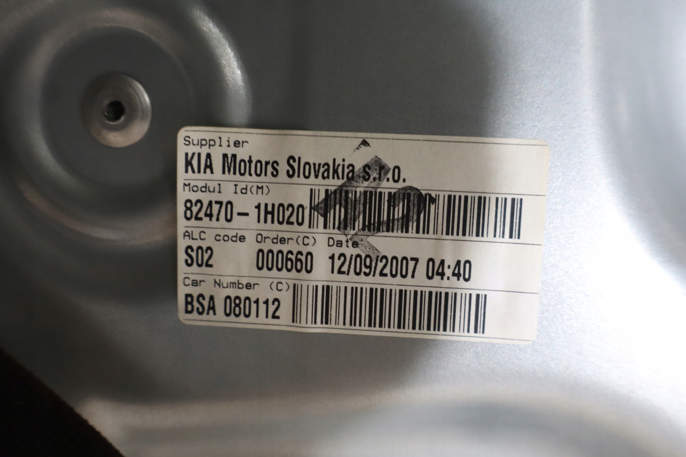 MECHANIZM SZYB LEWY PRZÓD KIA CEED I Producent części KIA