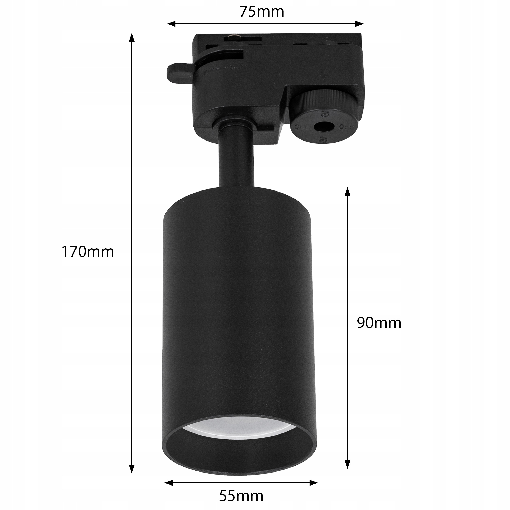 Szynoprzewód szyna 2m + 4x reflektor lampa GU10 Długość 2 m