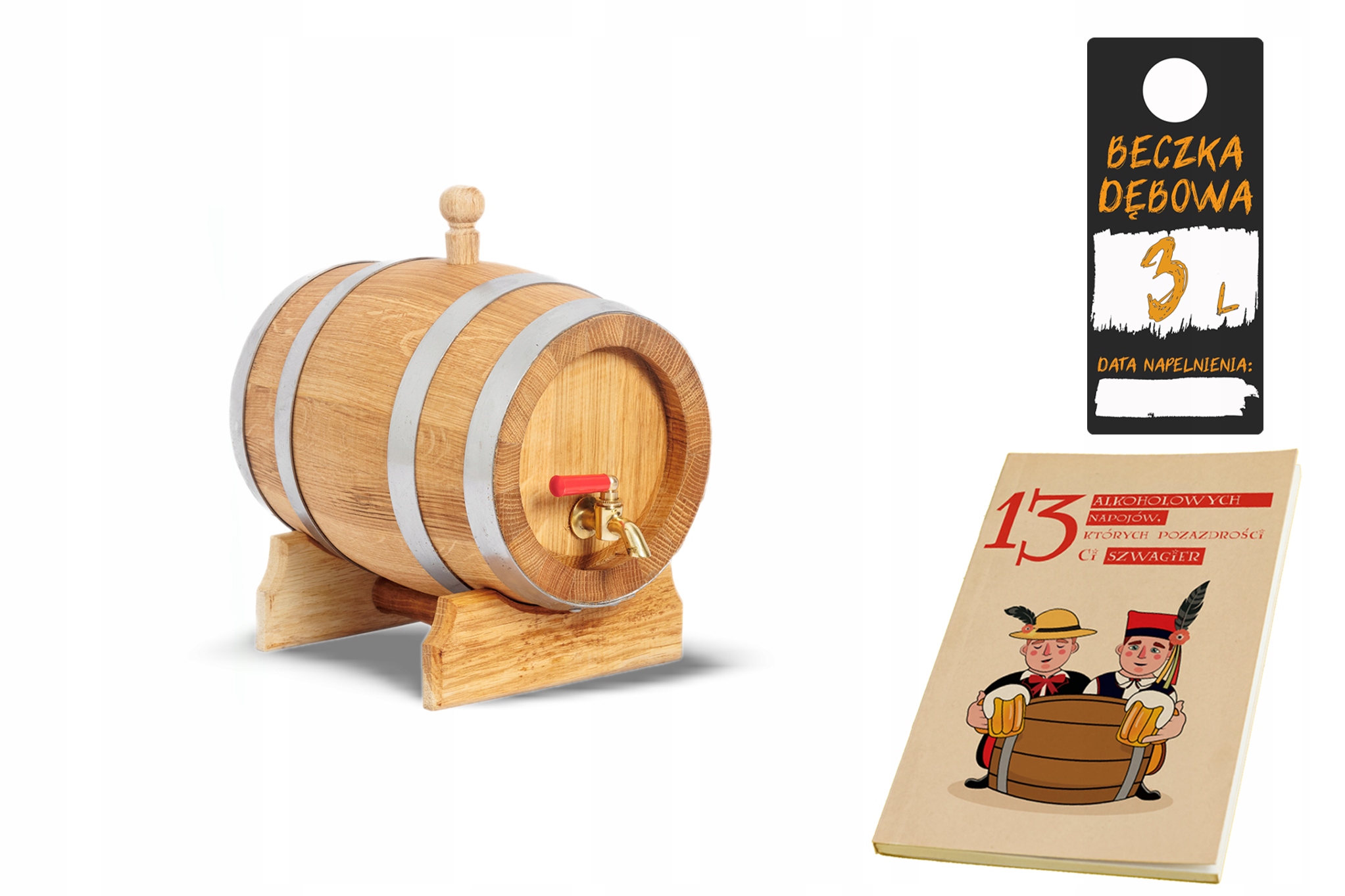 3litrový dubový sud na whisky, sójové víno, likéry dárek (s certifikátem Pzh)