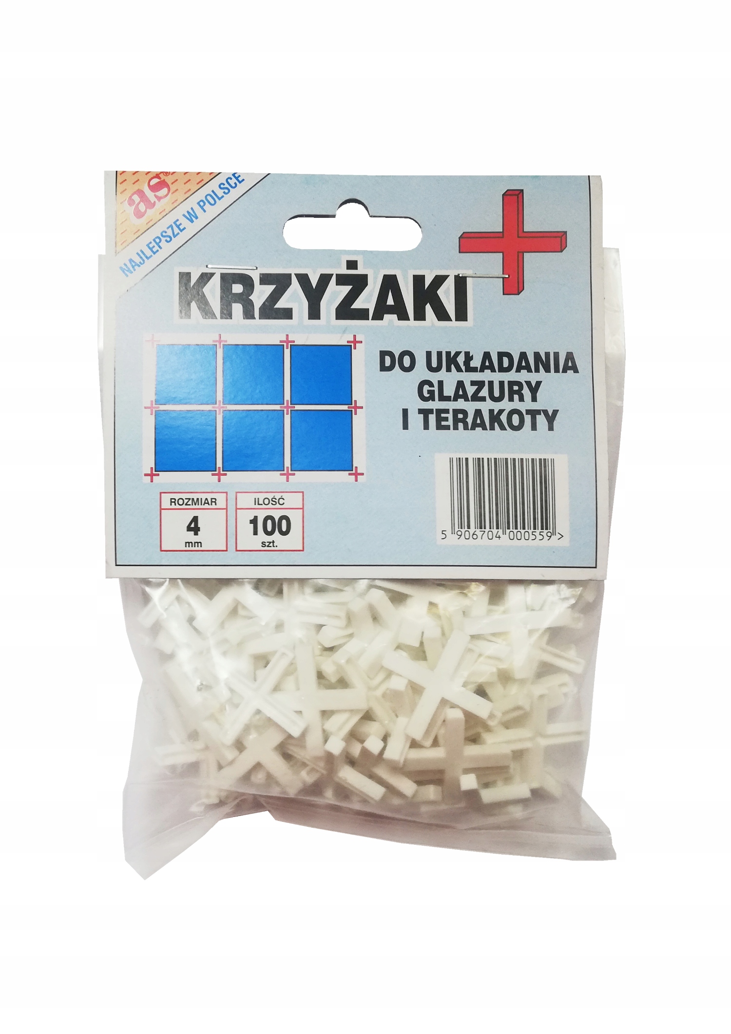 

Krzyżaki do układania glazury i terakoty 4m 100szt