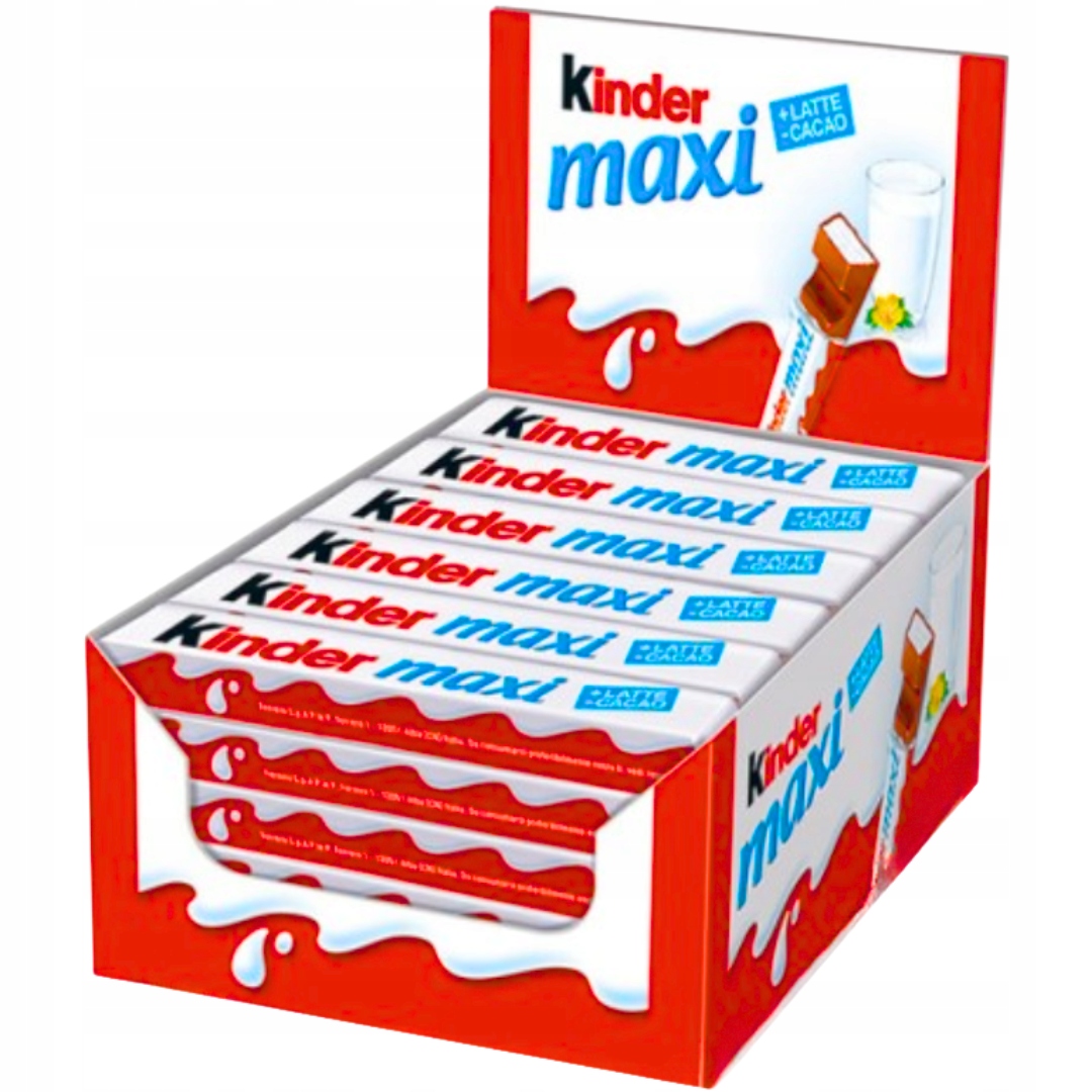 Levně Kinder Chocolate Maxi Tyčinka z mléčné čokolády 42 g (2 x 21 g)