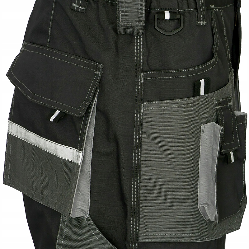WZMACNIANE SPODNIE ROBOCZE DO PASA POTRÓJNE SZWY ODBLASKI 9 KIESZENI MOCNE Przeznaczenie uniwersalne