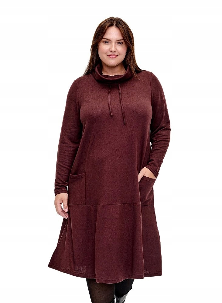 Tunika Plus Size Zizzi Pletená Šaty Tunika Golf 071Q 54